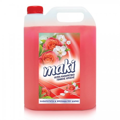 Maki Ultra Καθαριστικό Γενικής Χρήσης Rose & Jasmin 4lt